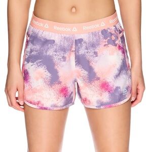 Reebok Women's Athletic Shorts in Purple and Pink Splash